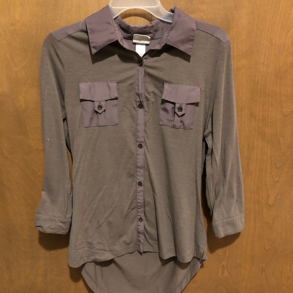 3/4 Length Sleeve Button Down